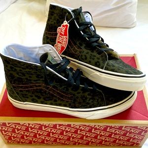 Vans Sk8-Hi Leopard Olive DS Men10.5